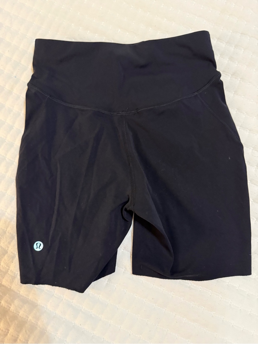 lululemon athletica Black Mid-Rise Bike Shorts